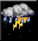 Light thunderstorm, Βροχή, Σχεδόν νεφελώδης Light thunderstorm, Βροχή, Σχεδόν νεφελώδης